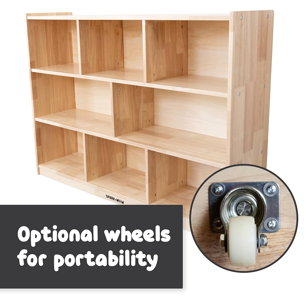 Amazon.com: SPARK & WOW 8-Compartment Solid Wood Storage